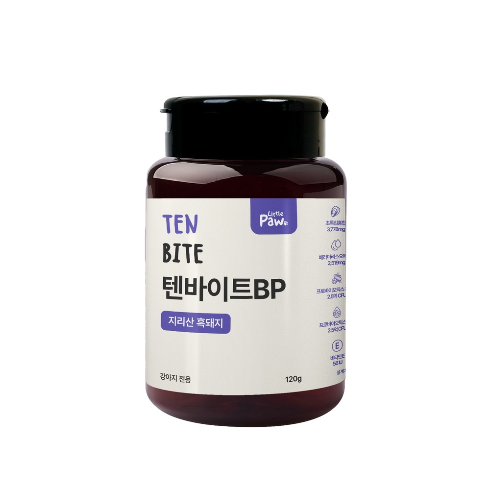 리틀포우 텐바이트 강아지 노견 종합영양제 관절 심장 피모 치킨, 120g, 1개 - 상세 이미지 3
