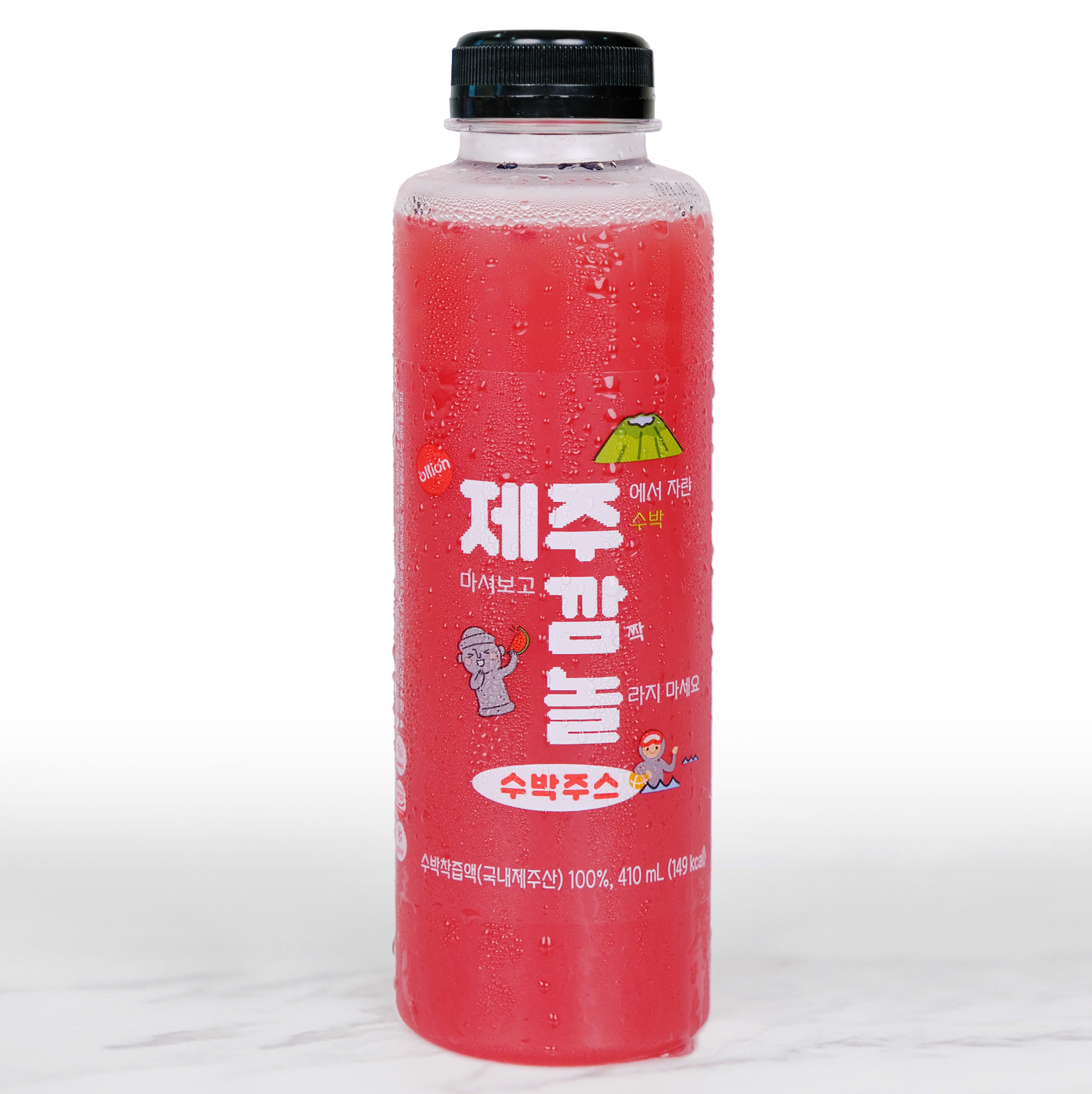 올리온 제주깜놀 100% 수박 주스 410ml 1개 리얼 착즙 생 과일 오가닉 아침대용 - 상품 이미지