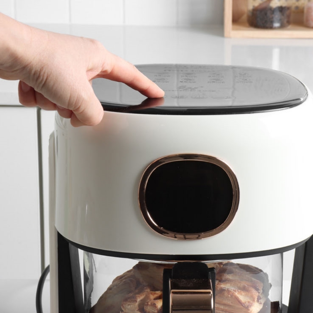 내열유리 글라스 에어프라이어 바스켓 소형 미니 에어후라이기