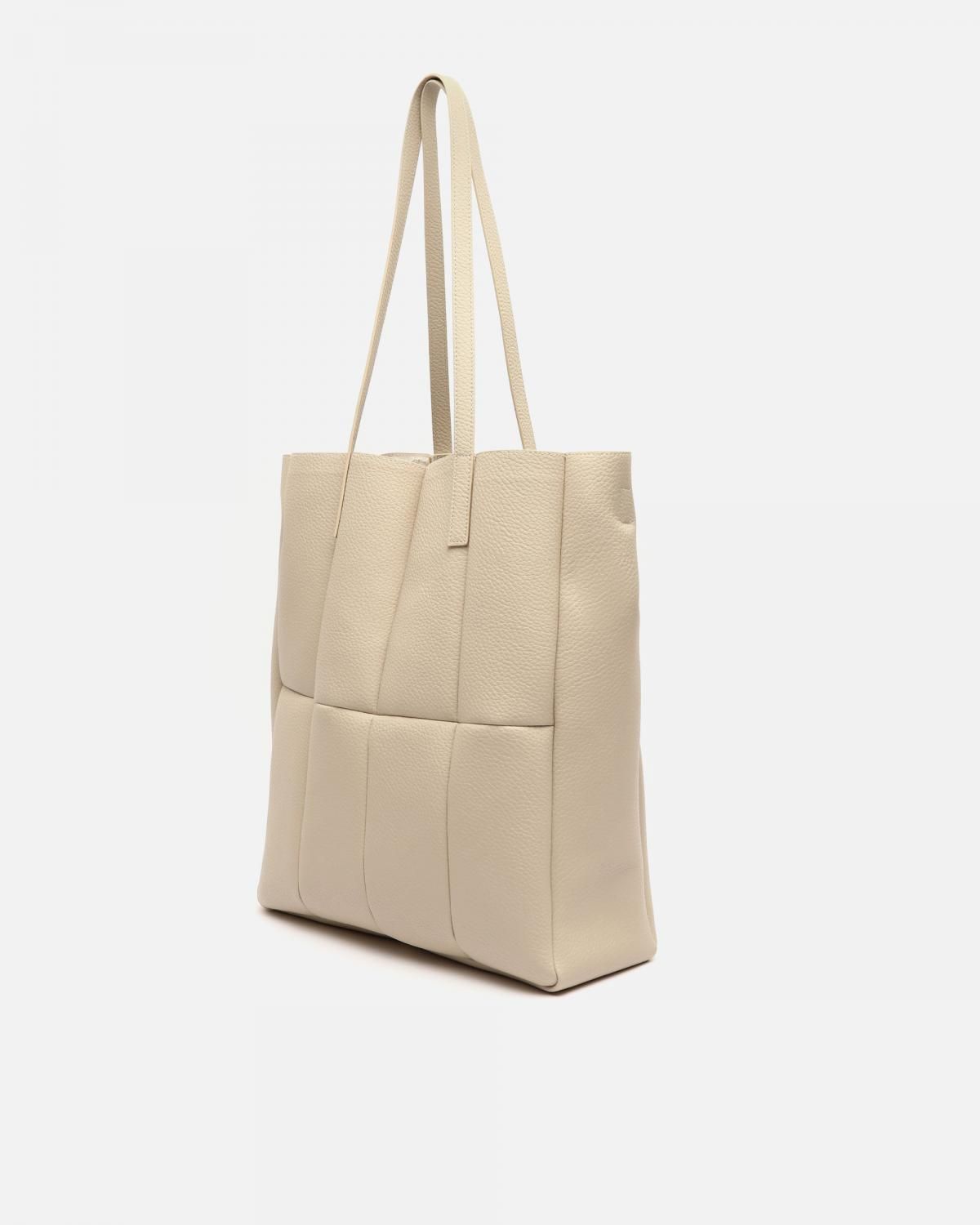 미사코 이너 파우치 미니멀 퀼팅 쇼퍼백 Kitus KITUS-5000317117014 BEIGE - 상세 이미지 3