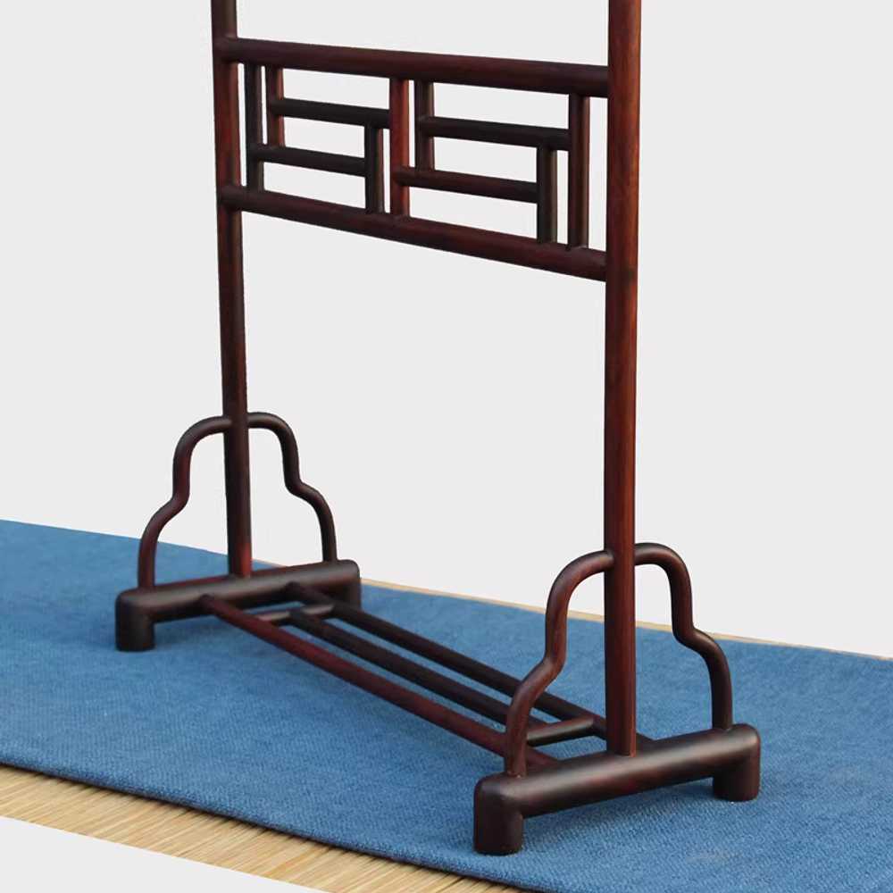 고급 붓걸이 전통 문양 수작업 원목 받침 문방 용품 로즈우드 35cm - 상세 이미지 3