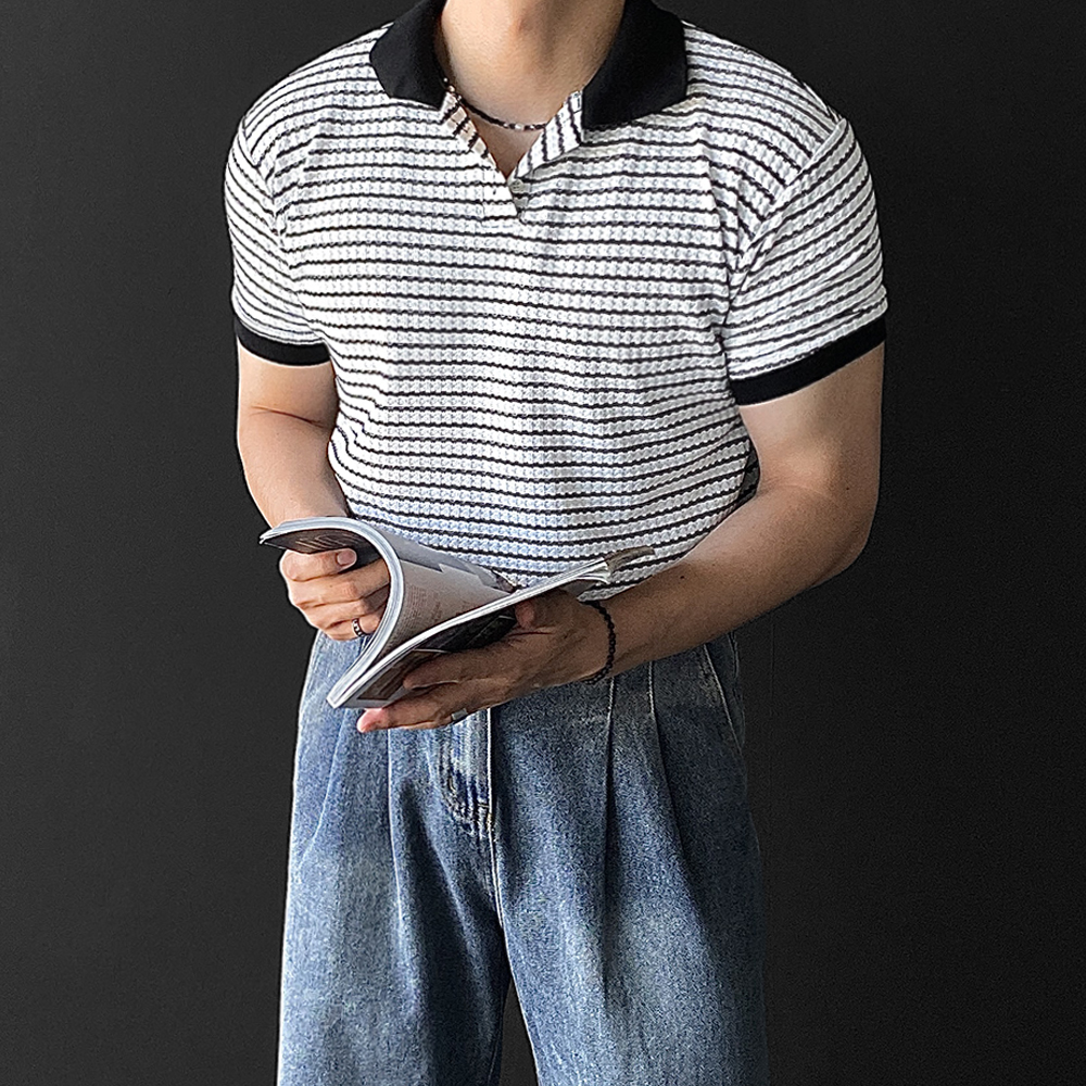 머슬핏카라티 남자흰티 머슬핏반팔 - 상세 이미지 2