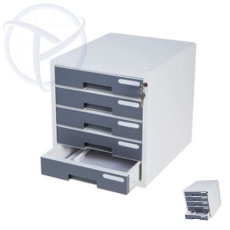 컬러서류함 5단 GR 300x355x332mm 인덱스서랍 서류서랍장 서류분류함 처방전보관