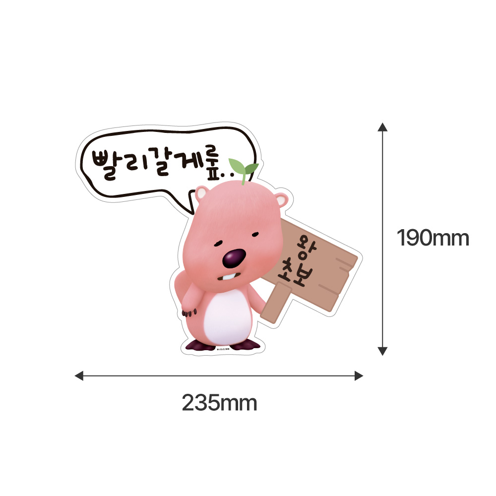 벨르아망 잔망루피 초보운전 스티커 차량용 자동차 초보 연습 운전자 새차 선물 블루 이미지 8