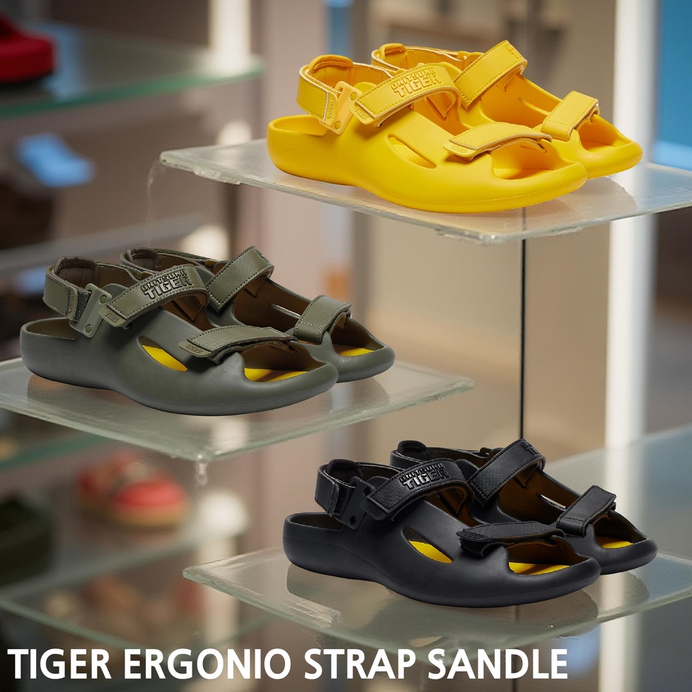 오니츠카타이거 에르고니오 스트랩 샌들 남성 1183C368/관부가세포함 BLACK 230