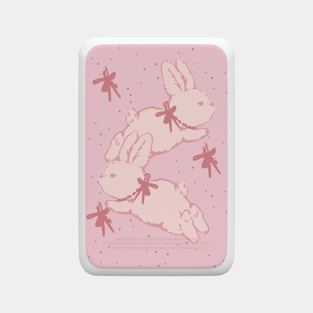fuzzy ribbon bunny 디자인 [맥세이프 보조배터리] - 상세 이미지 2