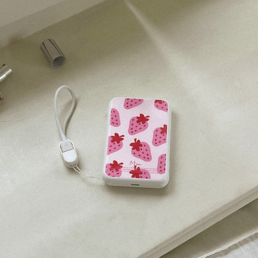 strawberry delight pattern 디자인 [맥세이프 보조배터리] - 상세 이미지 4