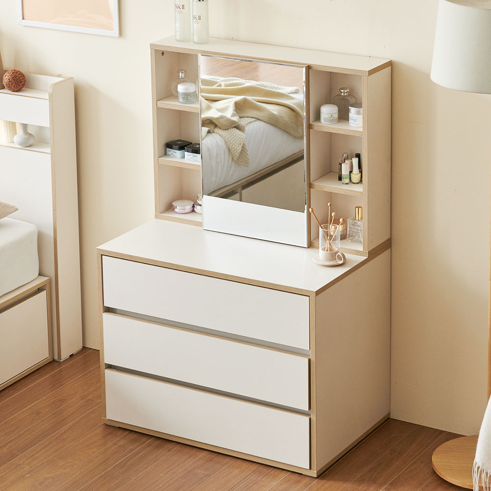 니모 틈새화장대 미니 코너 슬림 수납 화장대 서랍장 600