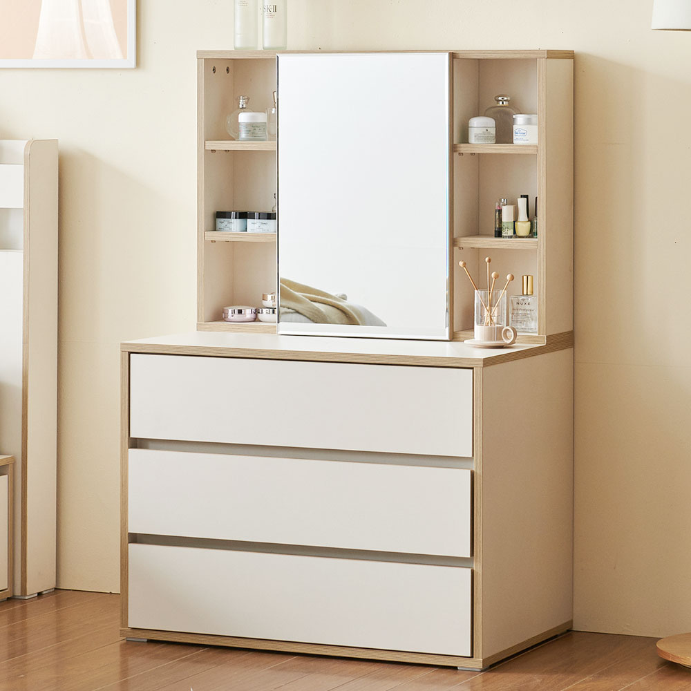 니모 틈새화장대 미니 코너 슬림 수납 화장대 서랍장 600