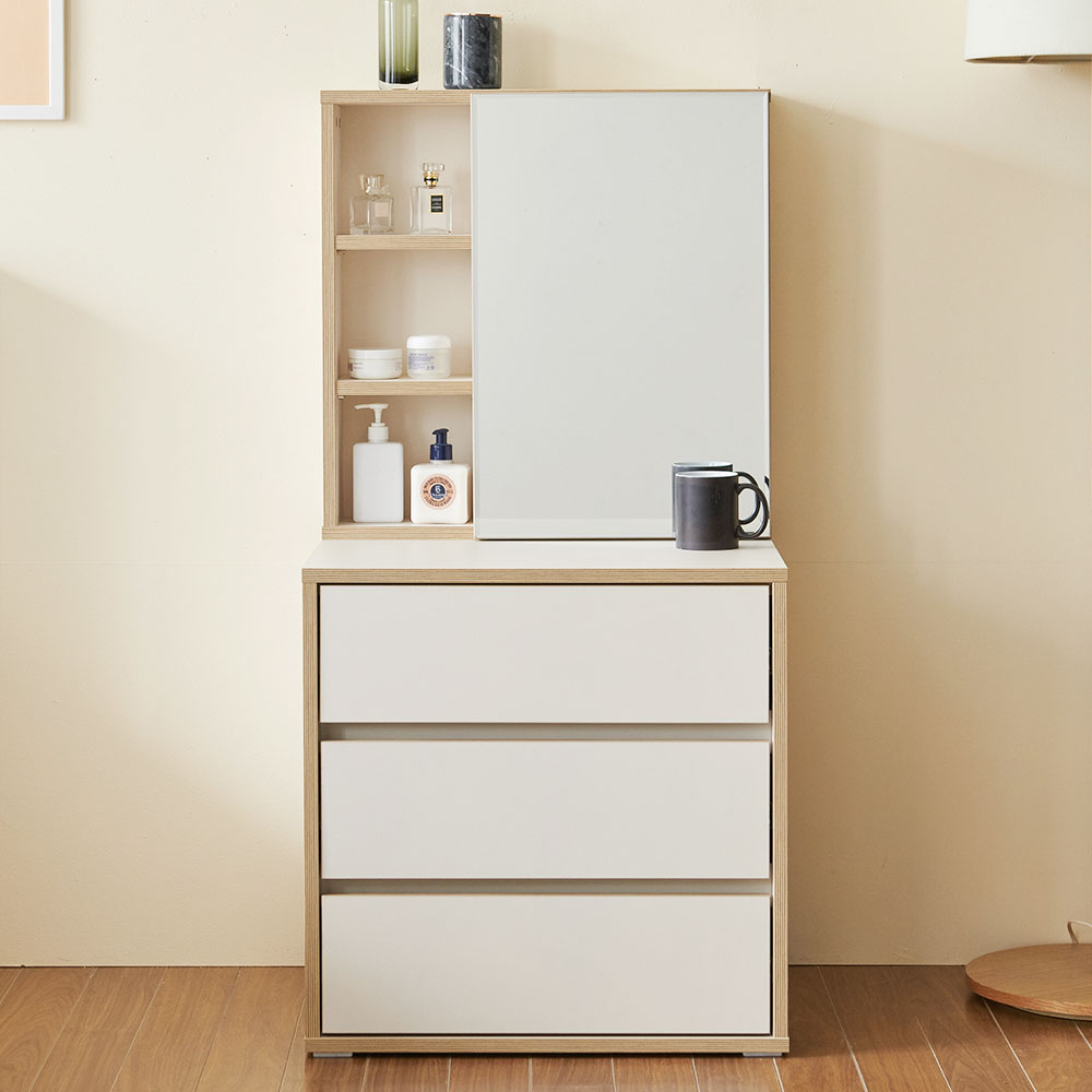 니모 틈새화장대 미니 코너 슬림 수납 화장대 서랍장 600