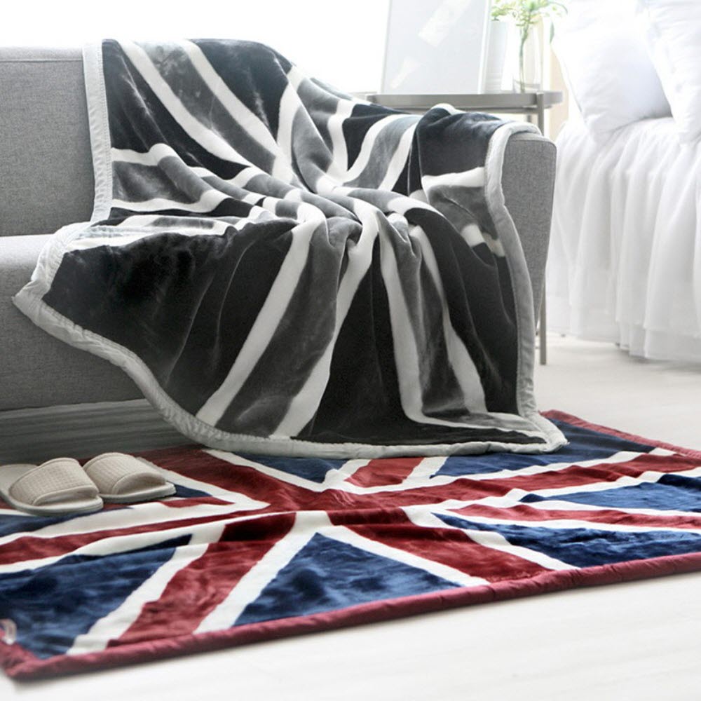 기내담요 극세사 아시아나 대한항공 비행기 항공 차량용 무릎 유니언잭 1인용