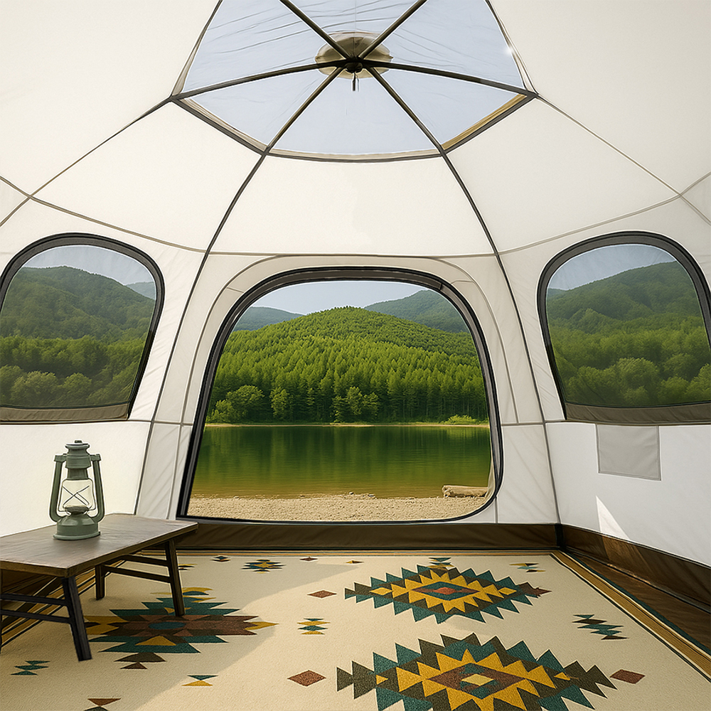 육각돔 원터치텐트 그늘막 쉘터 캠핑 피크닉 가족 3인용 4인용 패밀리 텐트 LCE-OT02