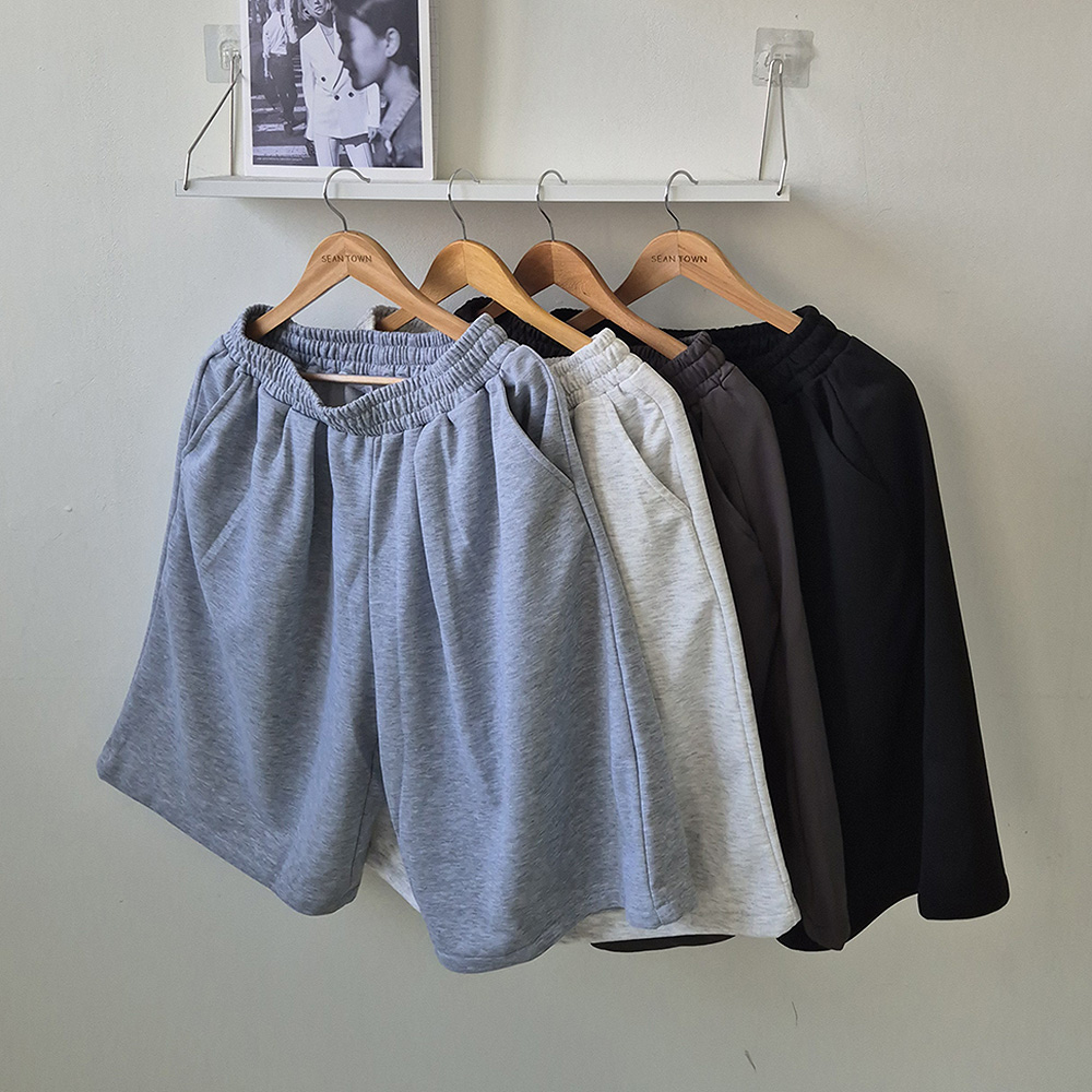 1+1 남자 반바지 밴딩 트레이닝 반바지 남성 버뮤다팬츠 - 상품 이미지