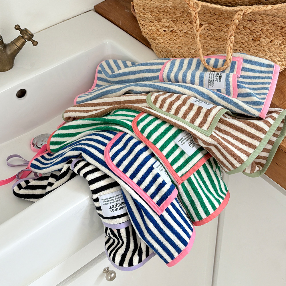 파밍스마켓 보떼 스트라이프 테리 앞치마 5color 물기제로 주방 카페 꽃집 감성 에이프런