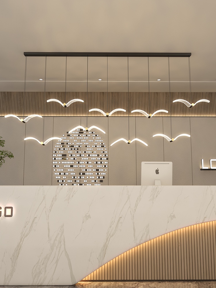 LED 갈매기 새펜던트 램프 레스토랑 인테리어 리셉션 - 상품 이미지