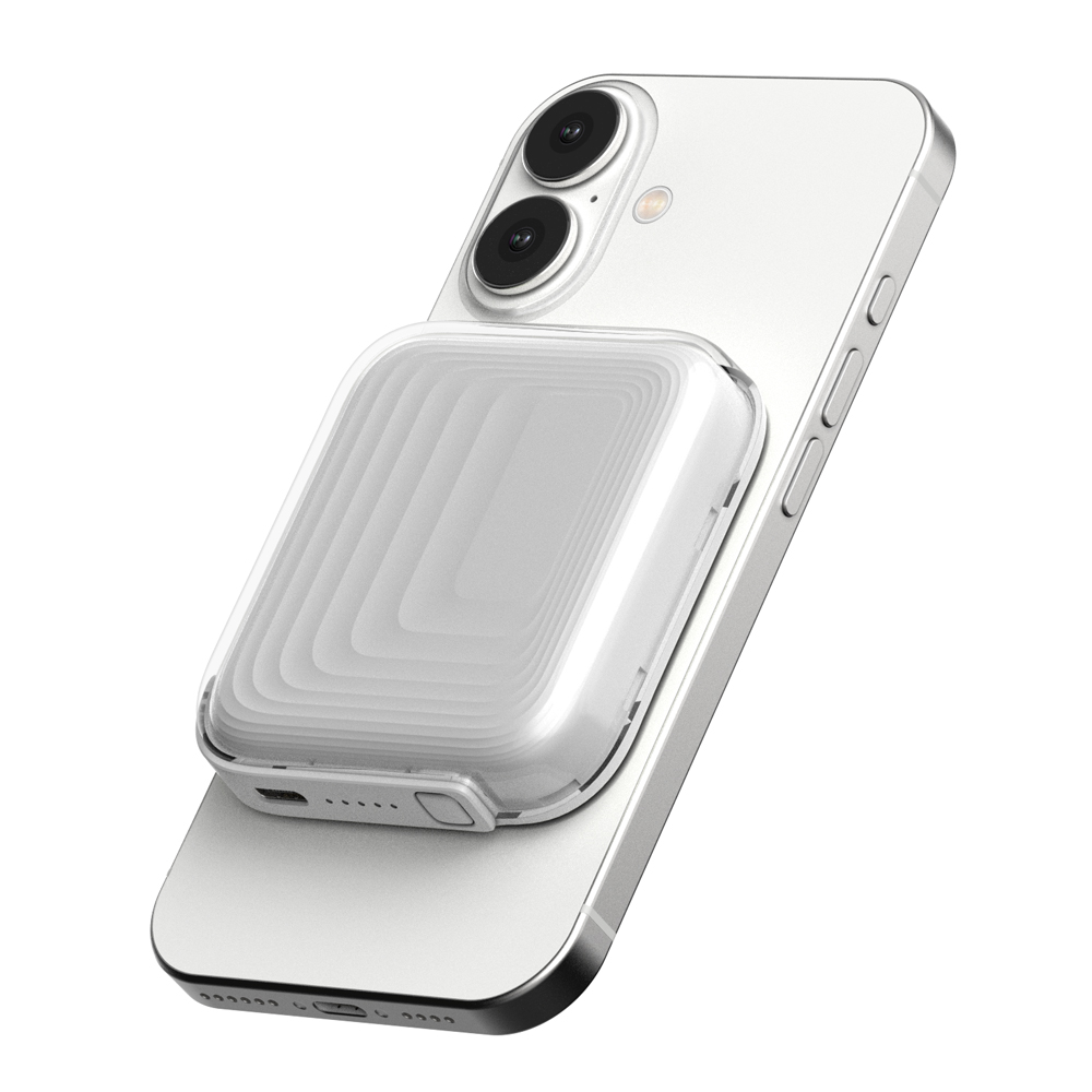 넥스트유 파로수 미니 맥세이프 포켓형 5,000mAh 고속충전 보조배터리 5000mAh, 화이트