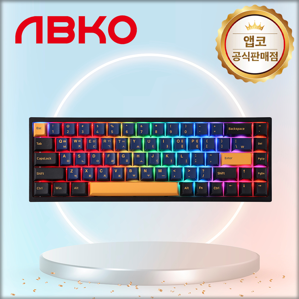 앱코 K660M-L68 무선 블루투스 기계식 미니 키보드 미드나잇 블랙, 리니어, 45g - 메인 이미지