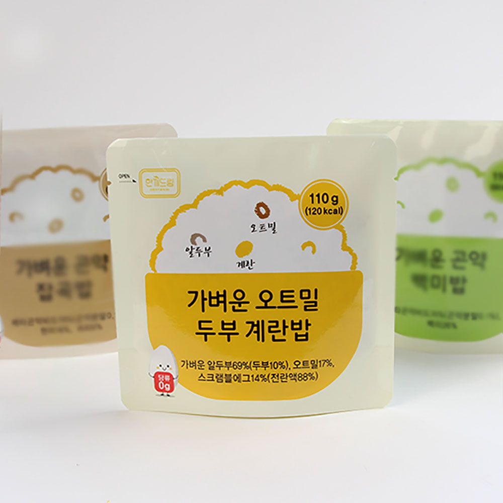 한끼드림 가벼운 오트밀 두부 계란밥 즉석밥 120kcal 무당 저지방 110g 1개 - 상세 이미지 5