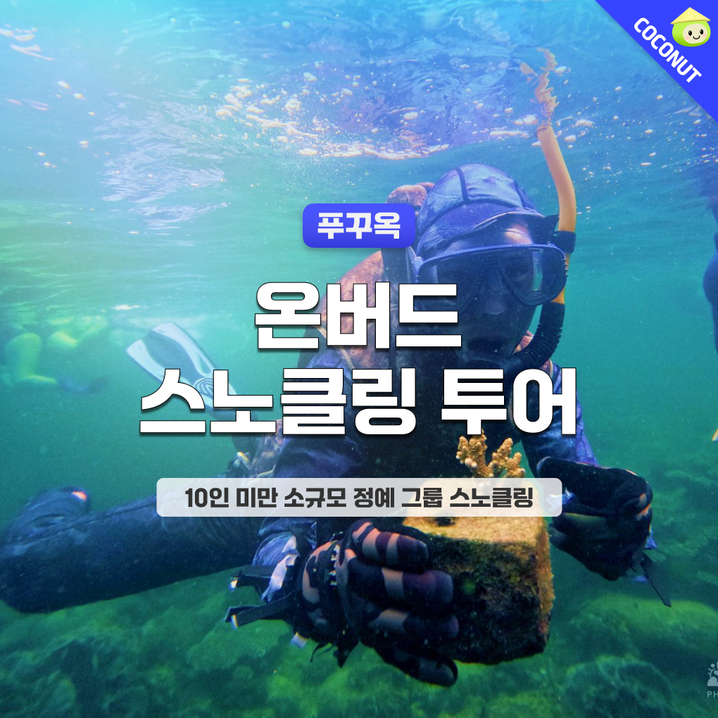[소규모 스노클링] 푸꾸옥 온버드 프리미엄 스노쿨링 호핑투어 프리다이빙 예약센터