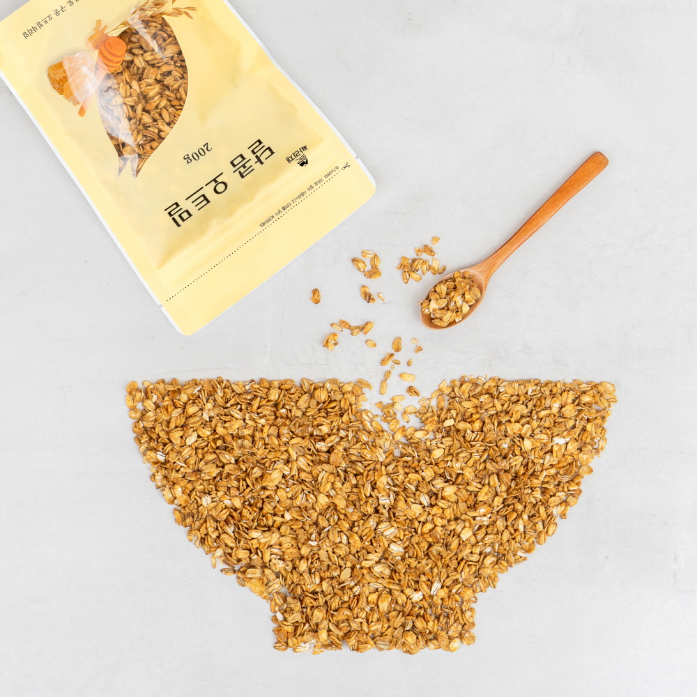 싸리재 국산 귀리 수제 그래놀라 [ 달콤 오트밀 200g ] 뮤즐리 그레놀라 통곡물시리얼