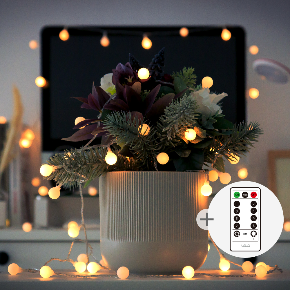 레토 DIY 앵두 전구 무드등 캠핑 크리스마스 조명 LCB-100 웜화이트 (100구)