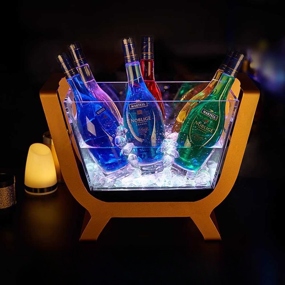 LED 아이스버킷 클럽 받침대 얼음 조명 위스키 칠링 24칸 백색등 이미지 7