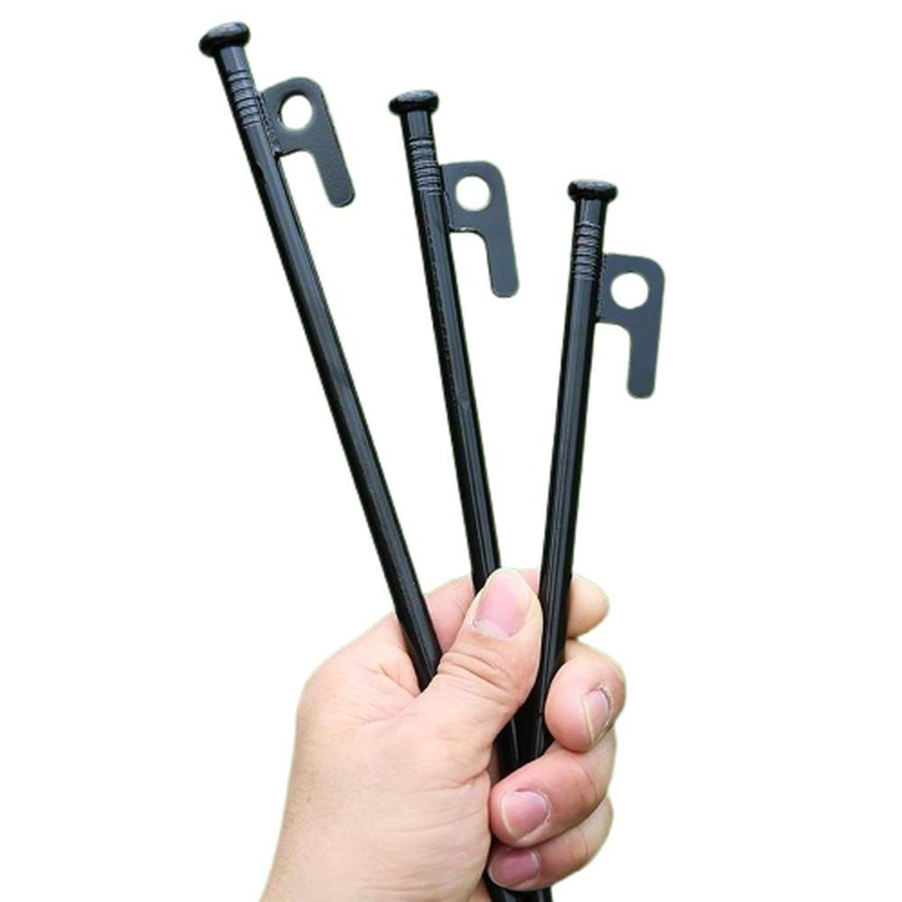 탄소강 텐트고정핀 캠핑 지주팩 스트링홀 40cm