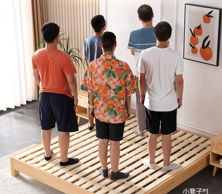 접이식 원목 침대 원룸 패키지 평상형 깔판 좁은방 일반형-실목 두께1.4cm - 상품 이미지