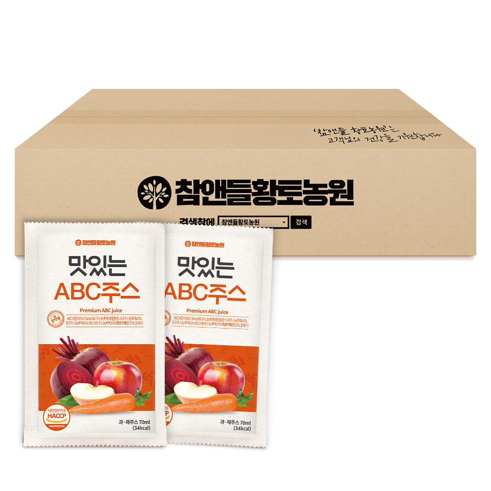 [정기구독 20%할인] 참앤들황토농원 맛있는 ABC주스 100포, 1개