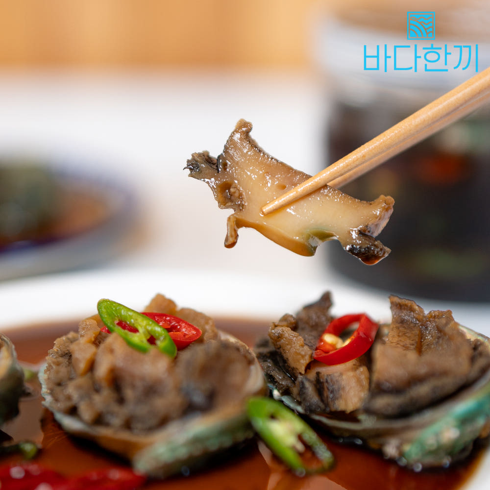 바다한끼 청정지역 완도산 영양가득 전복장 500g (5~6미) 가정식 반찬 전복장조림 선물 - 상세 이미지 2