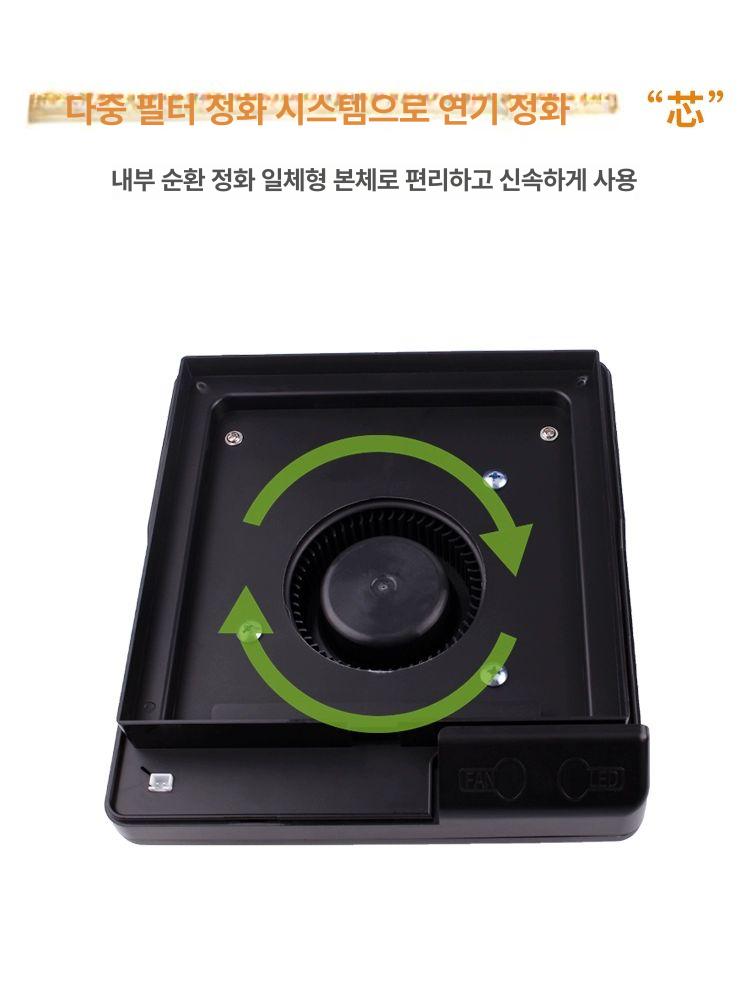 탁상 납땜 연기 흡입기 납연기 제거기 집진기 데스크탑 흡연기 대풍력 블랙 - 상세 이미지 4