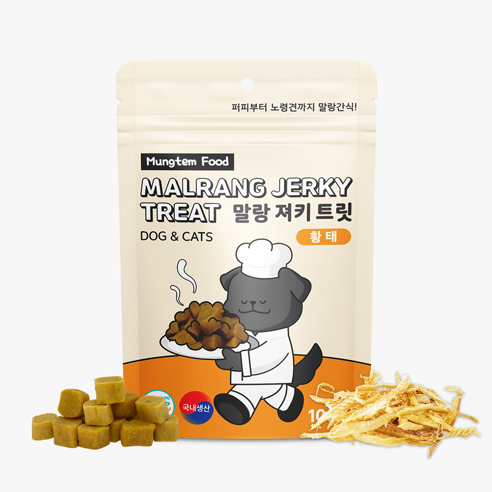 강아지 져키 노견 노령견 말랑 간식 저칼로리 노즈워크 훈련용 황태, 100g, 1개 제품 이미지