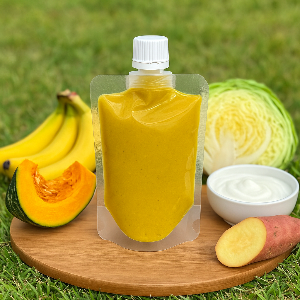 강아지 고양이 퓨레 옐로우 수제 간식 단호박 고구마 양배추 채소 과일 아이스크림 300ml