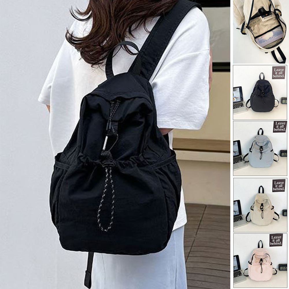 여성 파스텔 백팩 심플 여자 데일리 학생 여행 가방