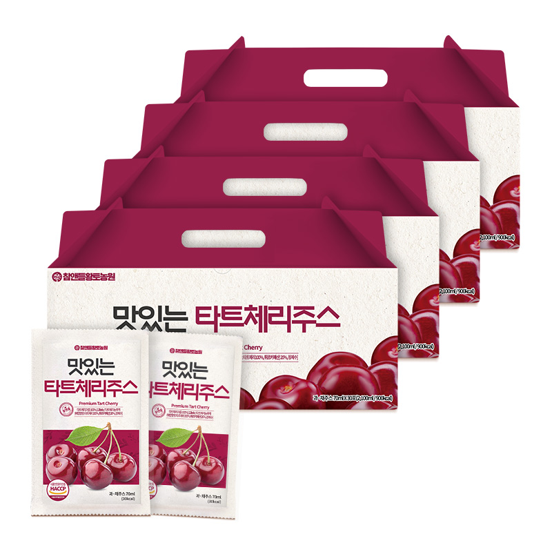 참앤들황토농원 맛있는 타트체리주스 70ml, 120개