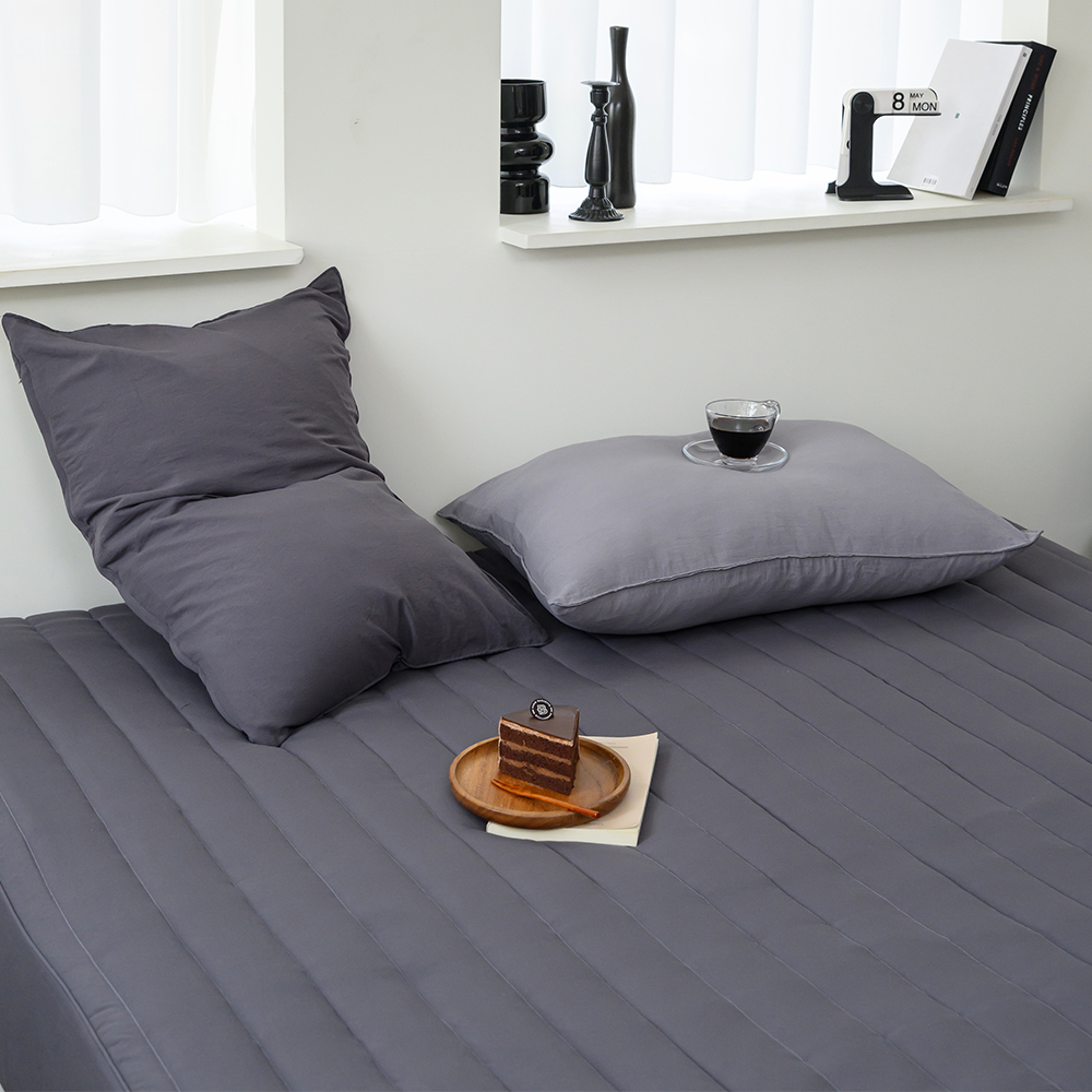 국산 누빔 침대 매트리스 커버 진드기방지 알러지케어 매트 시트 네이비, F(패밀리)