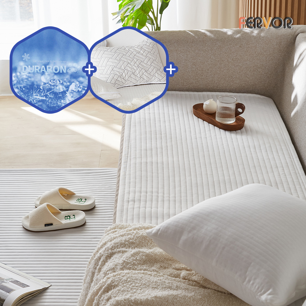 퍼보 휴비스 듀라론 에오로쿨 냉감패드 쿨매트 소파침대러그 (소파패드)스트라이프, 60x240