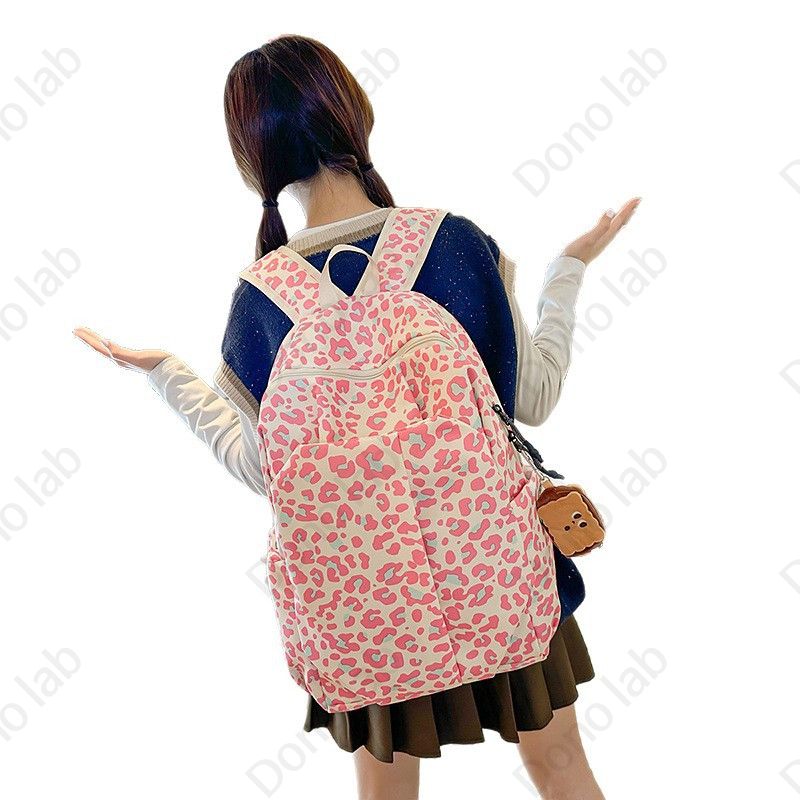 2025 신상 호피 무늬 레오파드 대용량 백팩 여행 데일리 - 상세 이미지 5