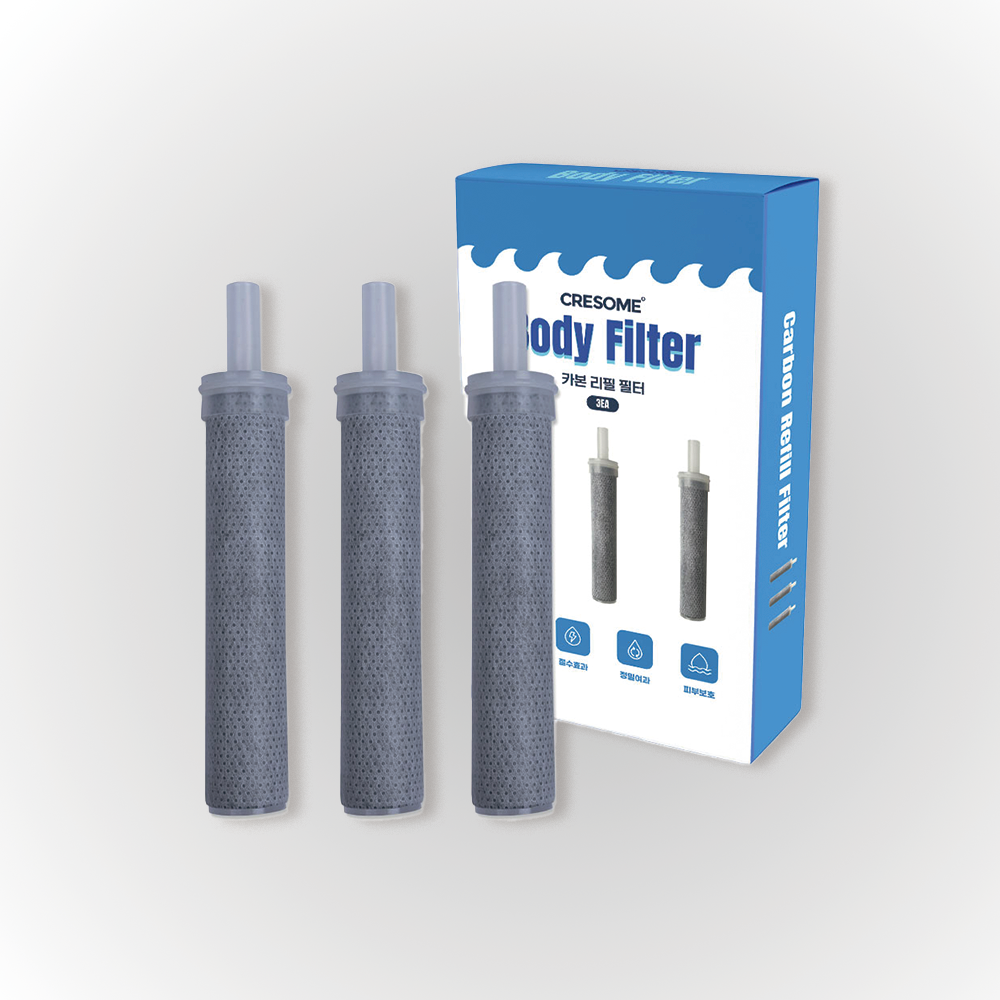 크리썸 필터샤워기 전용 탄소 바디필터 3p 호환 리필필터