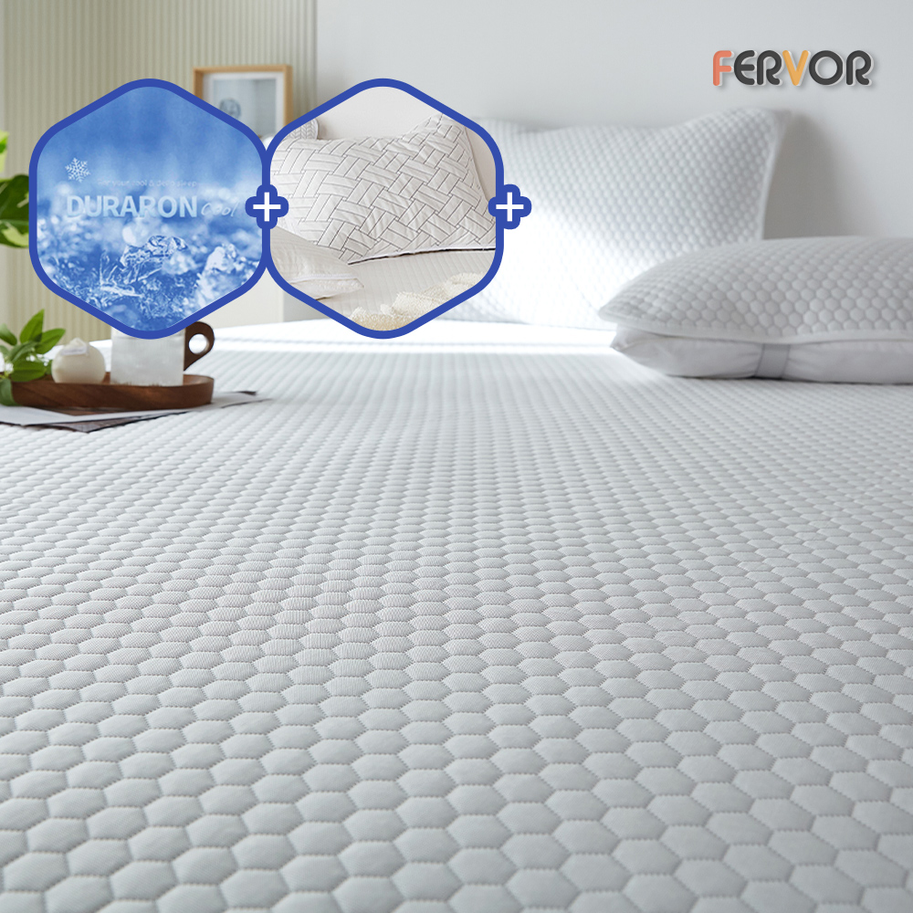 퍼보 휴비스 듀라론 에오로쿨 냉감패드 쿨매트 소파침대러그 육각, K(킹)