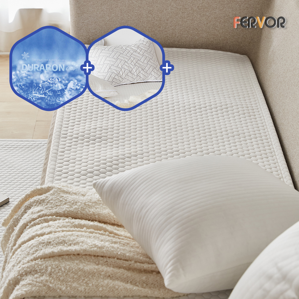 퍼보 휴비스 듀라론 에오로쿨 냉감패드 쿨매트 소파침대러그 (소파패드)육각, 80x200