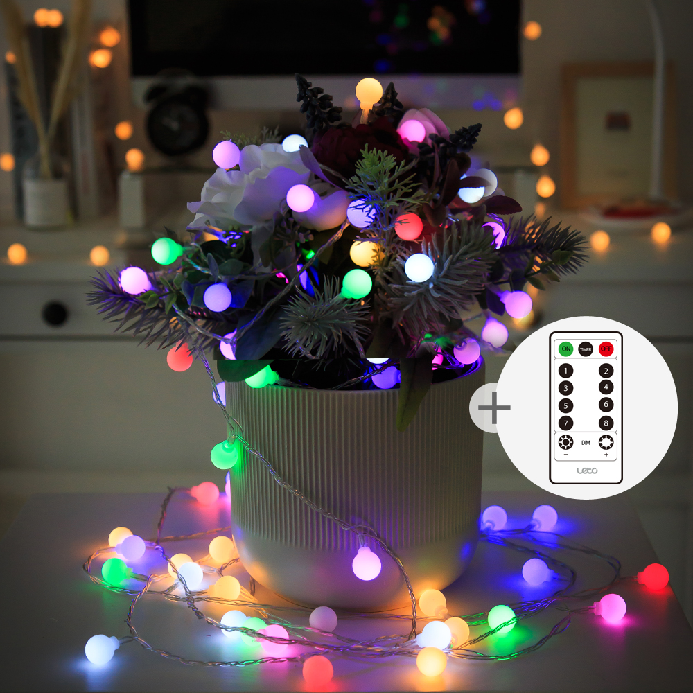 레토 DIY 앵두 전구 무드등 캠핑 크리스마스 조명 LCB-100 레인보우 (100구)