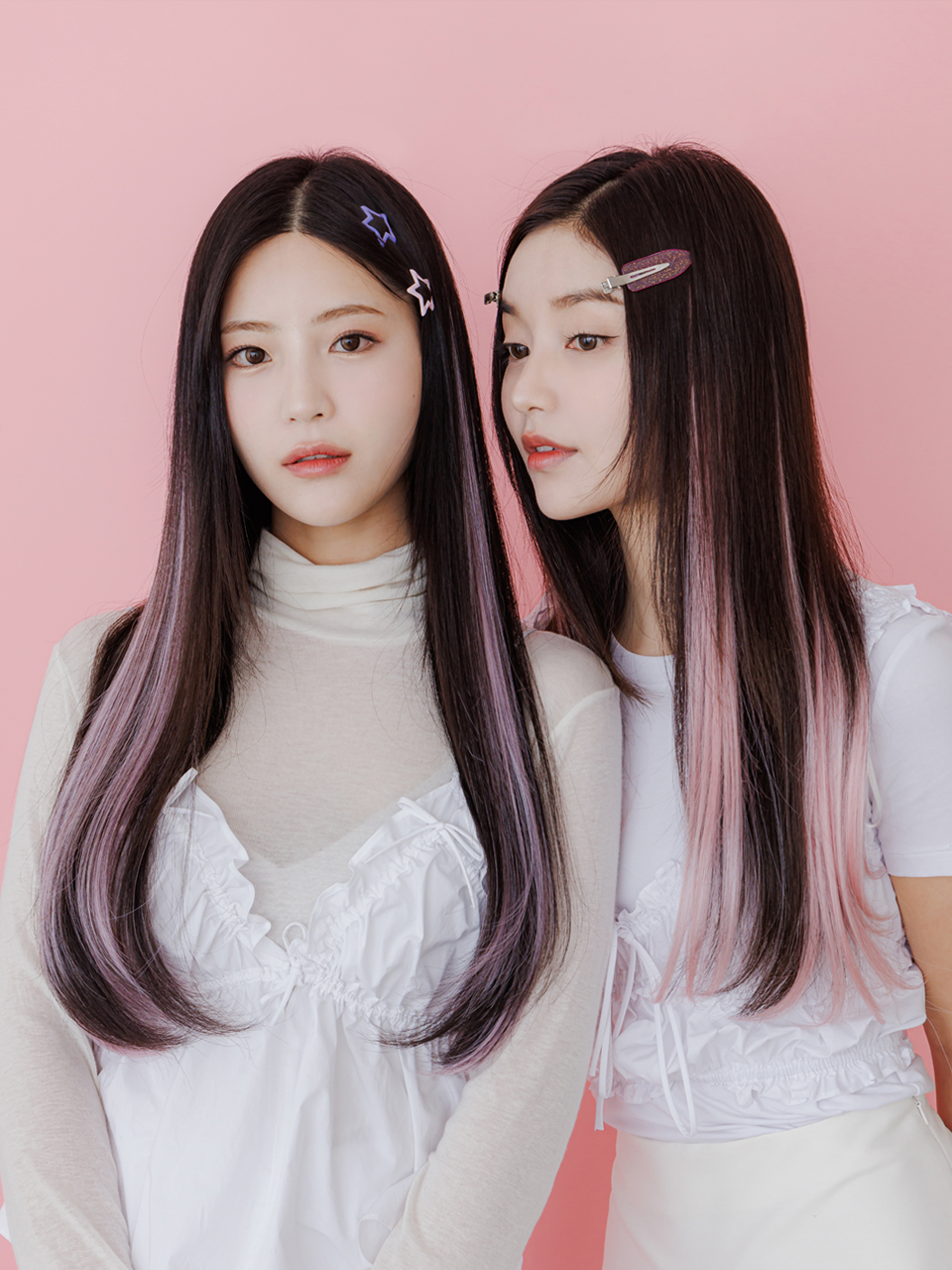 붙임머리 컬러피스 루나 부분가발 - 상품 이미지