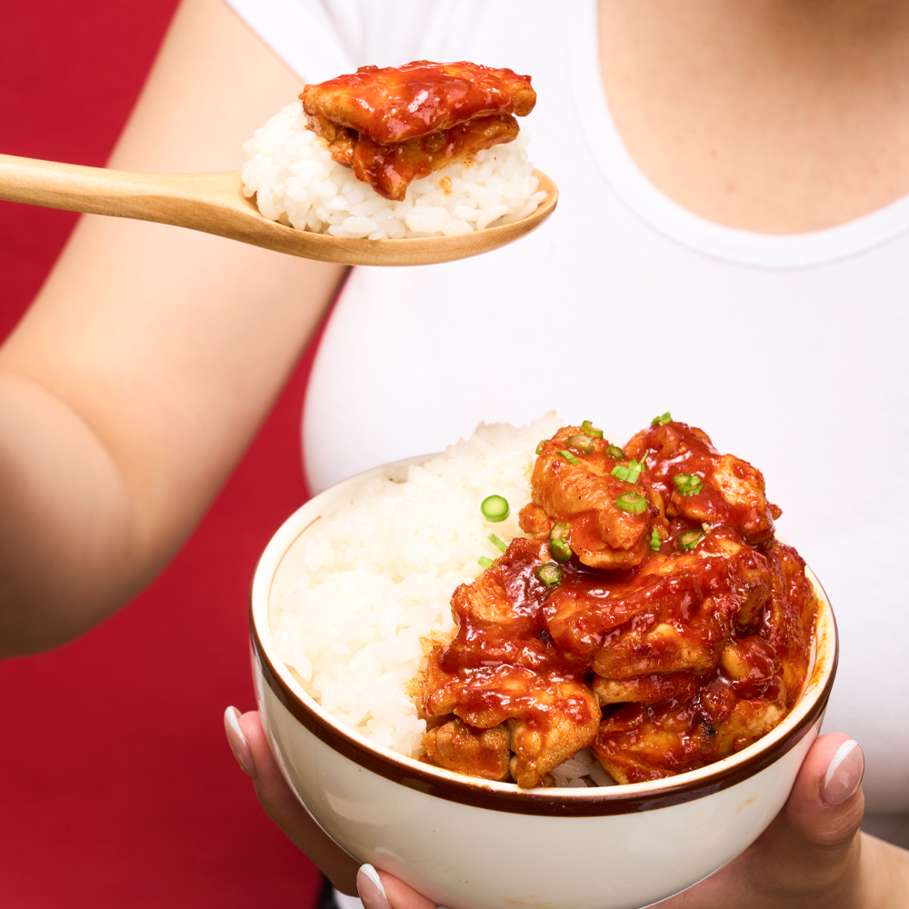 [4팩x참소스]바이트 한입저당 부드러운 닭가슴살대신 돼지갈비맛 양념구이 저당제육볶음 닭갈비 - 상세 이미지 3
