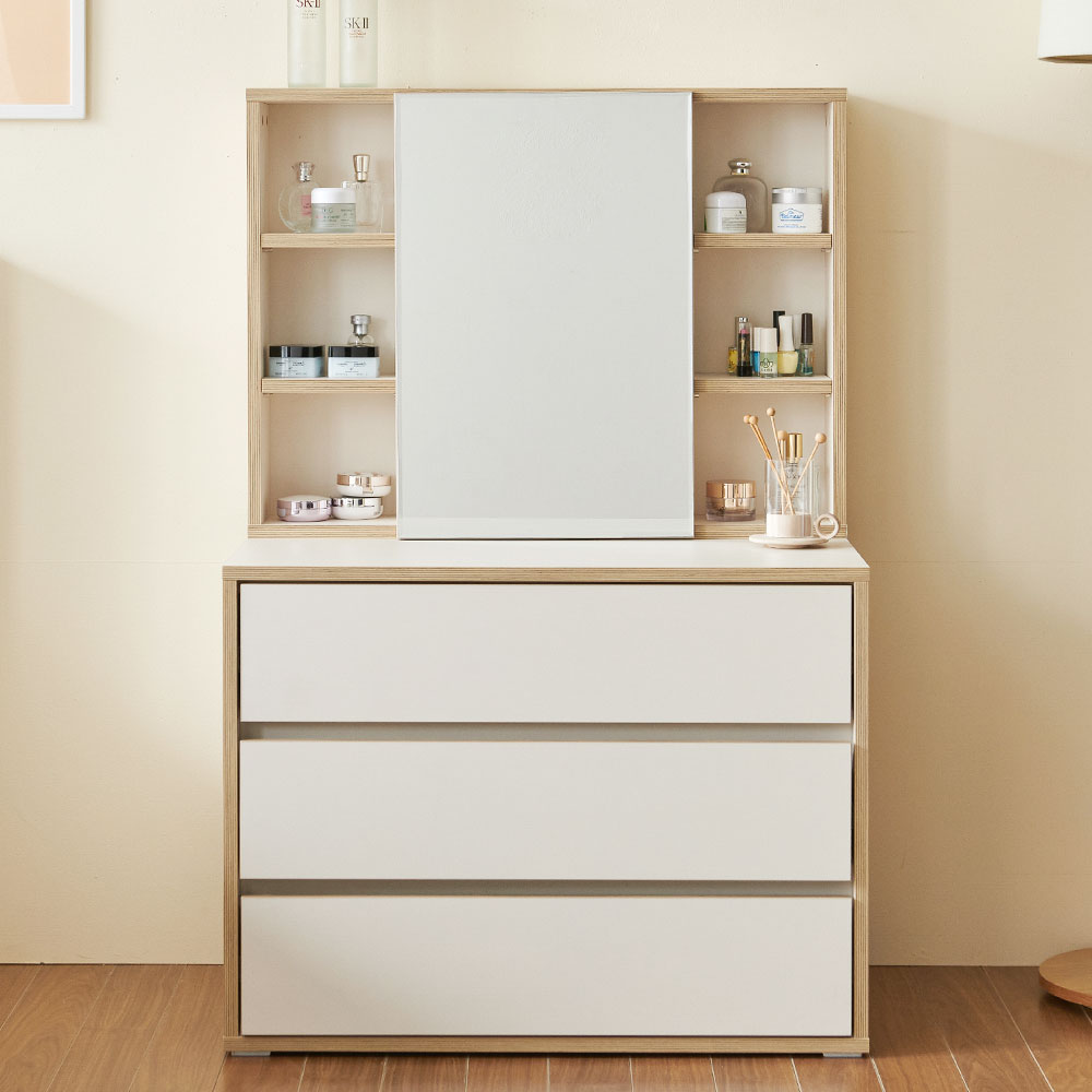 니모 틈새화장대 미니 코너 슬림 수납 화장대 서랍장 600