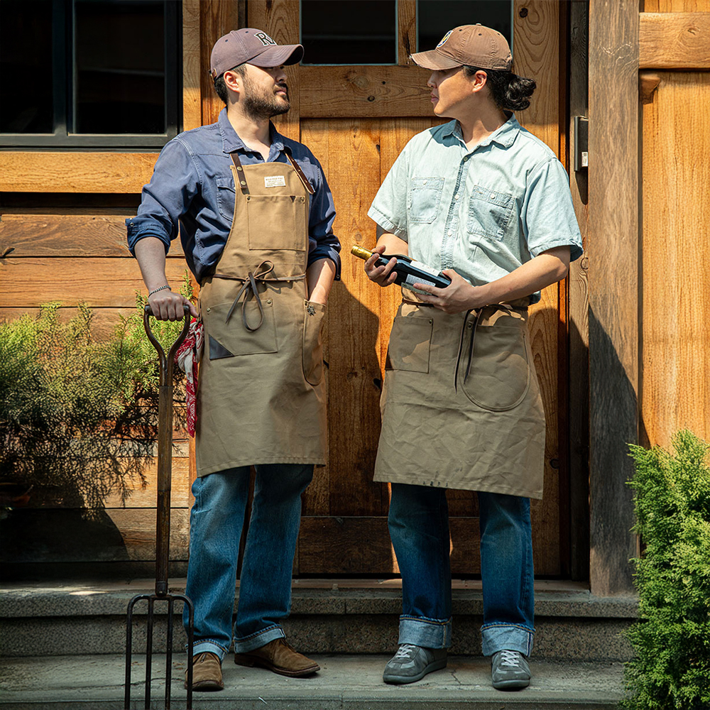 와일드와일드웨스트 헤비 캔버스 에이프런 카페 앞치마 바리스타 주방 공방 미용