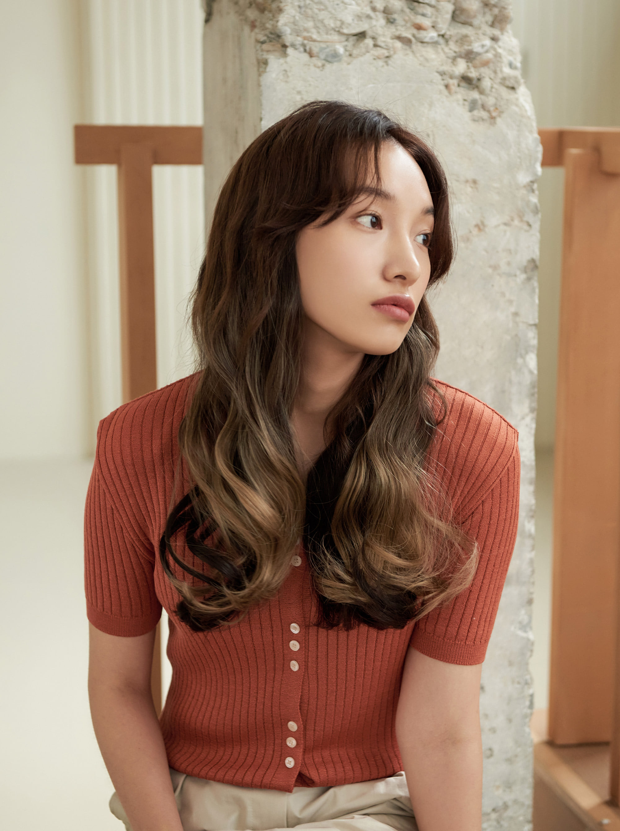 붙임머리 컬러피스 도라 루즈펌 옴브레 - 상세 이미지 4