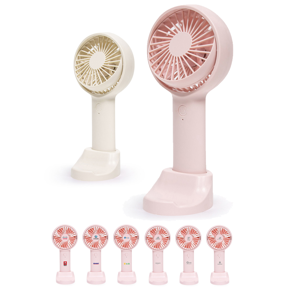 칼라 각인 인쇄 액센 F35 거치형 3단 휴대용 손선풍기 - 상품 이미지