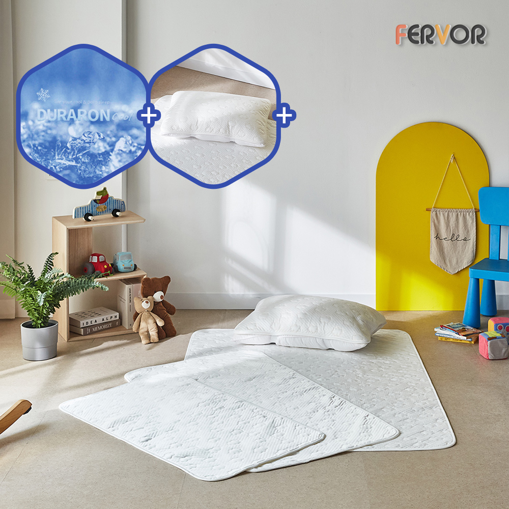 퍼보 휴비스 듀라론 에오로쿨 냉감패드 쿨매트 소파침대러그 크롬화이트, SS(슈퍼싱글)