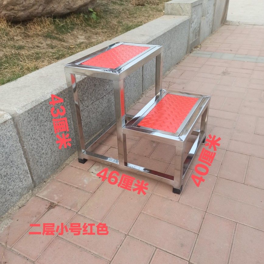 3단 계단 스테인레스 미끄럼방지 사다리 스틸 철제계단 야외용 외부계단 이미지 6